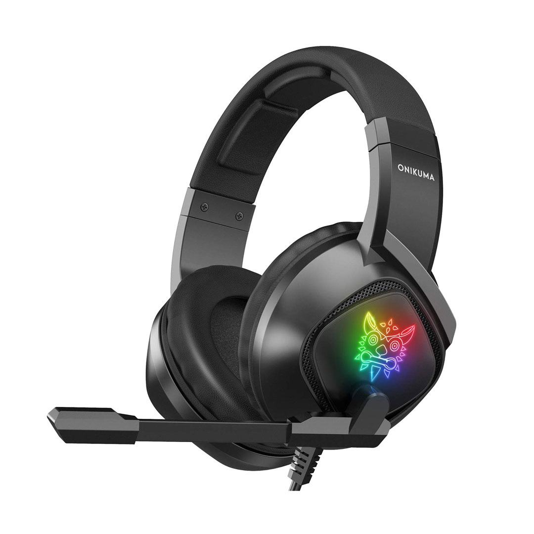 ONIKUMA [K19-BLK-RGB] K19 電競級 (RGB變色）耳機麥克風 3.5mm單插/雙插同時兼容