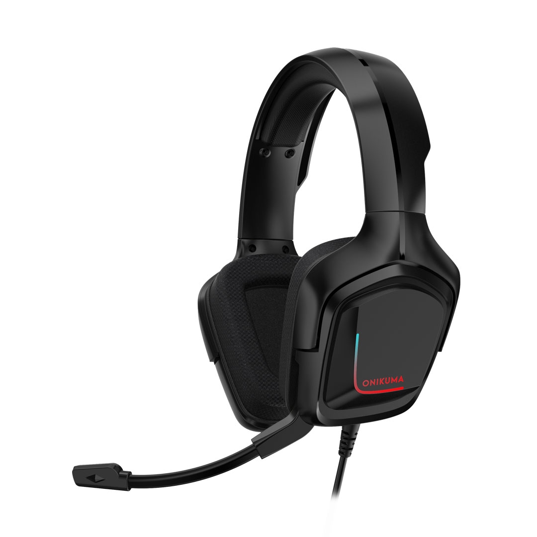 ONIKUMA [K20-BLK-RGB] 電競級 (RGB變色) 耳機麥克風 3.5mm單插/雙插同時兼容遊戲耳機