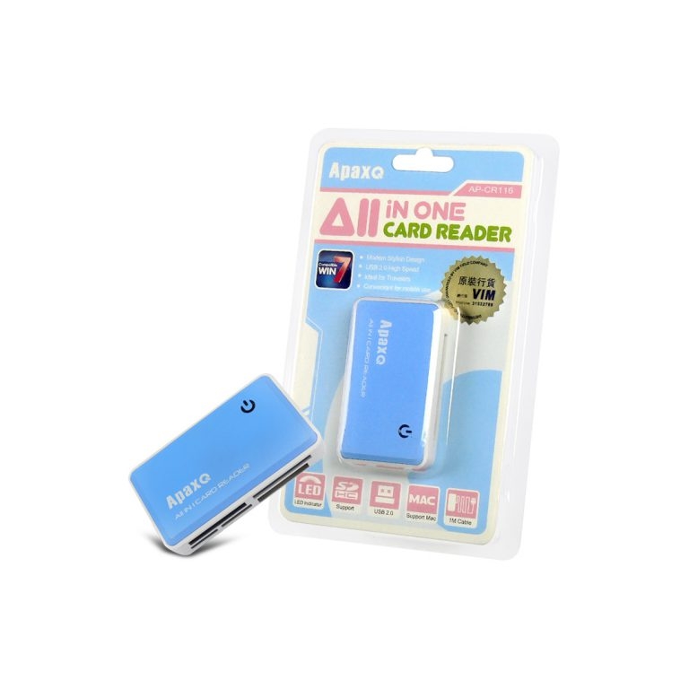 ApaxQ CR116BU 迷你讀咭器 Card Reader (Blue)