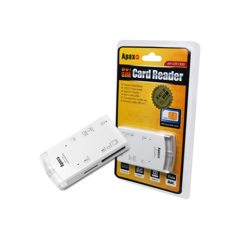 ApaxQ AP-CR1300-W ALL-IN-ONE+SIM CARD READER 讀咭器 (SIM 咭) - 白色