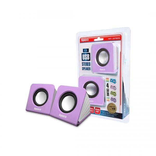 ApaxQ SP-815-PUR USB 迷你解碼揚聲器 – 紫色