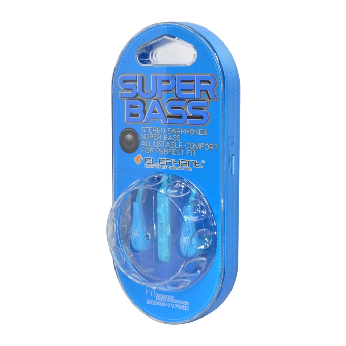 ELEPHANT IP-HS-007(BL) 3.5mm入耳式超低音立體聲耳機可通話