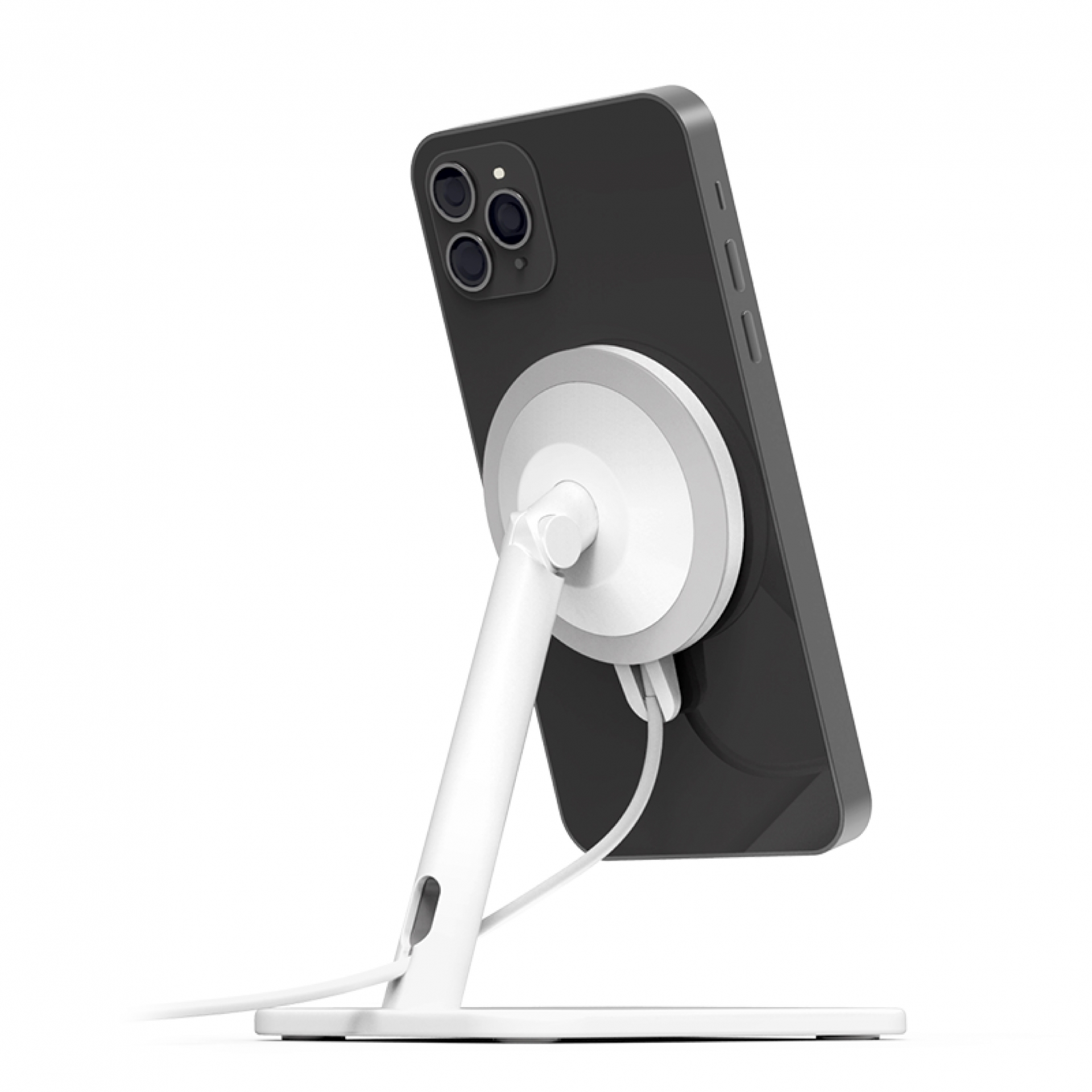 Ledetech - LD-M1-WH 座枱式Magsafe 手機/AirPods充電座連15w無線充電器 phone holder (白色)