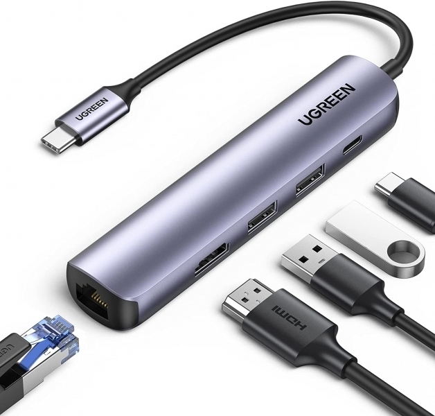 UGREEN CM475 [20932] Type-C 5合1擴展塢 HUB + LAN + PD - Space Grey