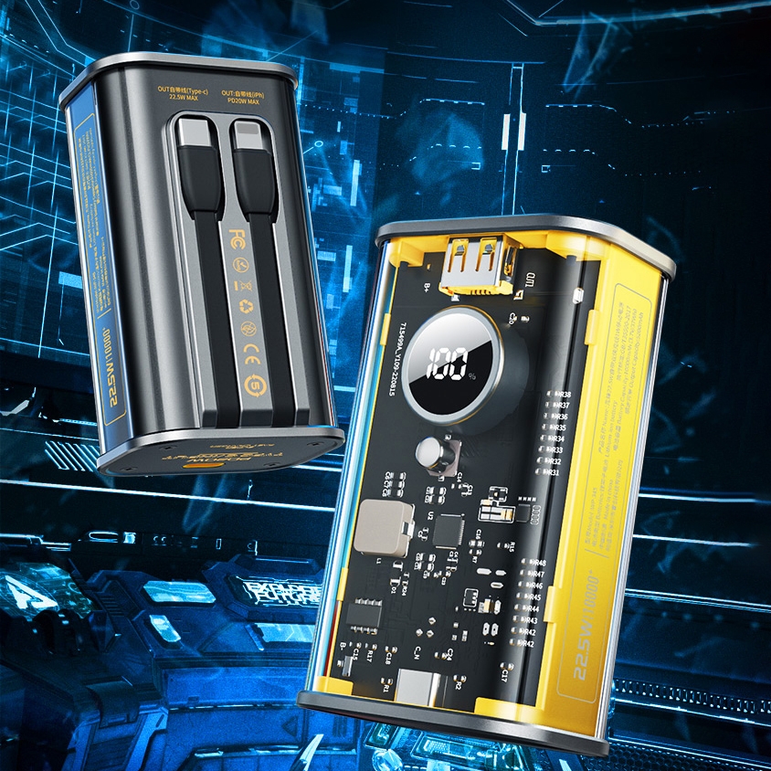 WEKOME - WP-345 10000mAh 先鋒22.5W自帶雙快充線行動電源