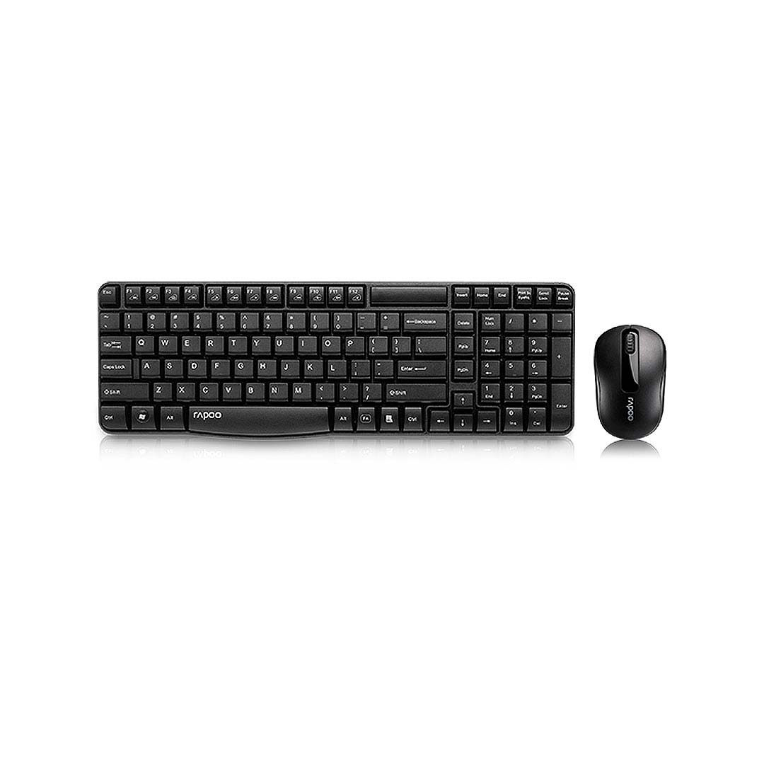 RAPOO [X1800S-B] 2.4G Wireless Desktop 防濺水結構 - BK