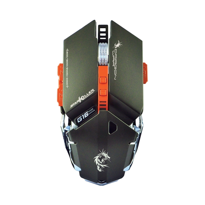 Dragon War - G-16-SL Turbo Fire 自定義可編程電競遊戲滑鼠 gaming mouse