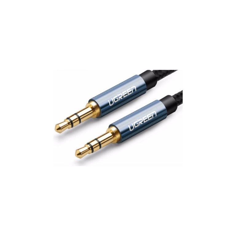 UGREEN AV112 [10689] 3.5mm 公對公金屬頭編織音頻線 - 5M
