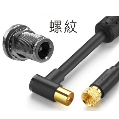 UGREEN SP102-UK [10719] 高清電視信號線 UK (英規, 螺紋) - 1M