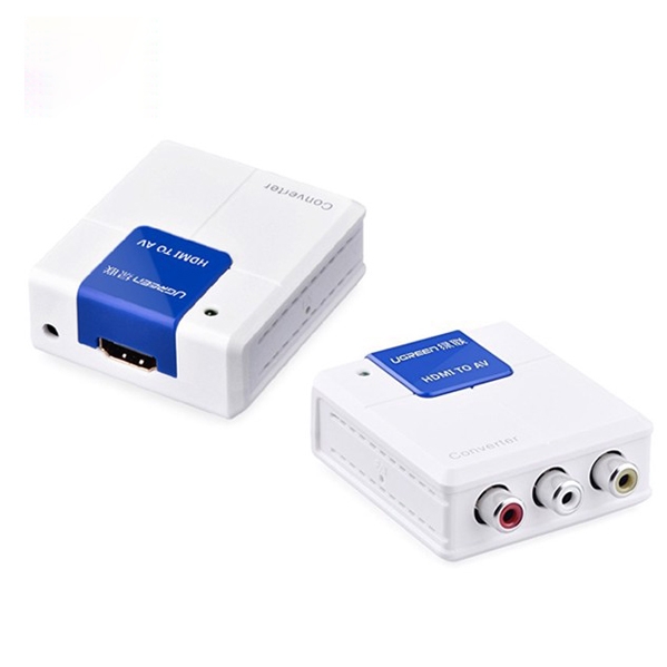 UGREEN [40223] HDMI>AV 轉換器 1080P, (3RCA蓮花頭