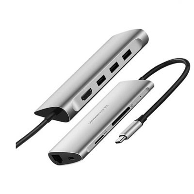 UGREEN CM147 [50539] Type-C八合一轉換器 – VGA/讀咭/USB Port/1000Mbps Lan/PD
