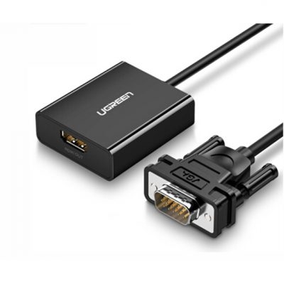 UGREEN CM269 [60814] VGA(公)轉HDMI(母), 音頻同步 30CM